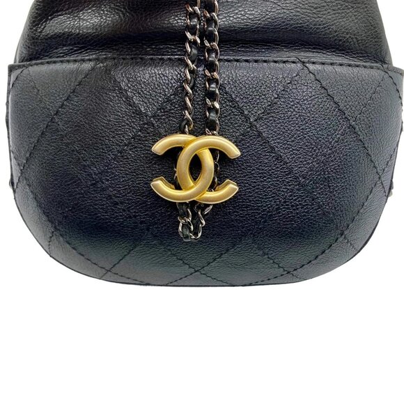 Chanel Quilted Leather Small Bucket Gabrielle Black - Picture 8 of 9